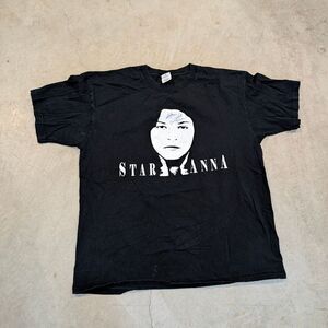 Star Anna Signed Shirt Adult XL Black Flaws Anvil Red Bar